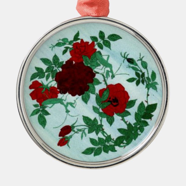 Ornamento de los antis y las rosas rojas (Frente)