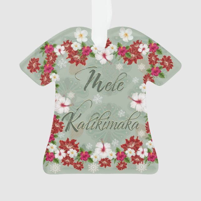 Ornamento de los camisas hawaiano Mele Kalikimaka (Anverso)