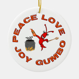 Ornamento de los cangrejos de Cajun del Gumbo de