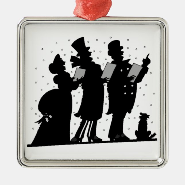 Ornamento de los Carolers del navidad (Frente)