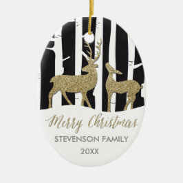 Ornamento de los ciervos del oro de las Felices