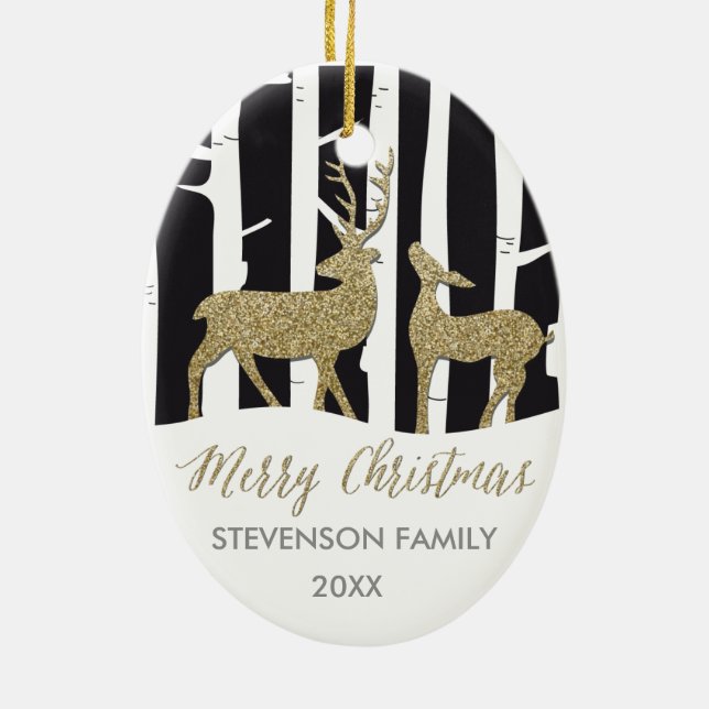 Ornamento de los ciervos del oro de las Felices (Atrás)