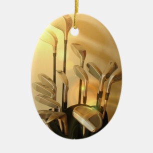 Ornamento de los clubs de golf