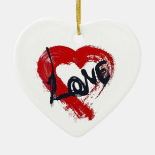 Ornamento de los corazones de amor