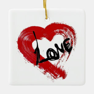 Ornamento de los corazones de amor