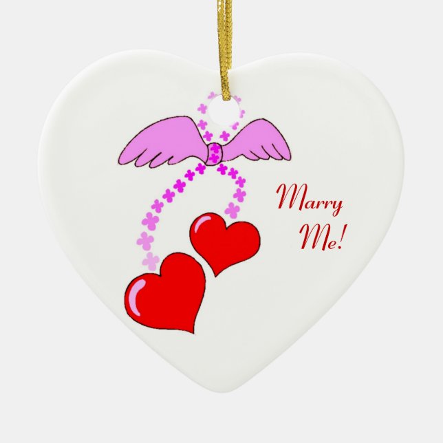 Ornamento de los corazones de San Valentín (Frente)