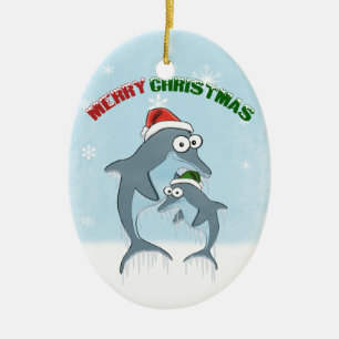 Ornamento de los delfines Navidades