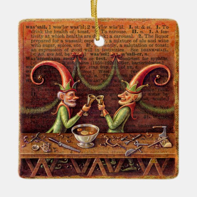 Ornamento de los duendes de Santa, Wassail (Anverso)