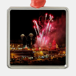 Ornamento de los fuegos artificiales de las luces