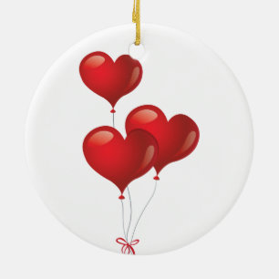 Ornamento de los globos del corazón