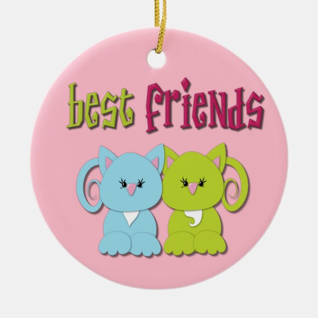 Ornamento de los mejores amigos de Kittens (Frente)