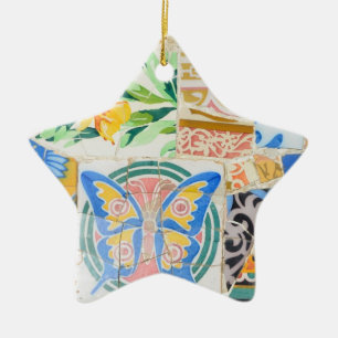 Ornamento de los mosaicos de Guell del parque