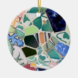 Ornamento de los mosaicos de Guell del parque