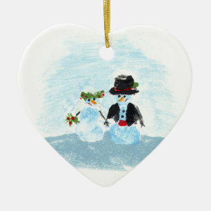 Ornamento de los pares de la nieve