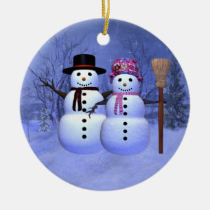 Ornamento de los pares de la nieve