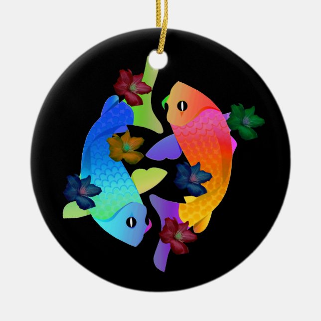 Ornamento de los pescados de Koi (Frente)