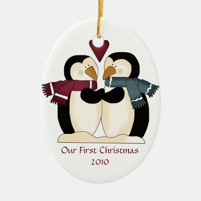 Ornamento de los pingüinos de la nueva era (Frente)