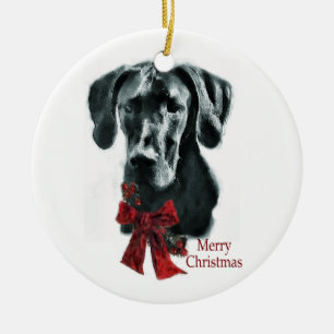 Ornamento de los regalos del navidad de great dane