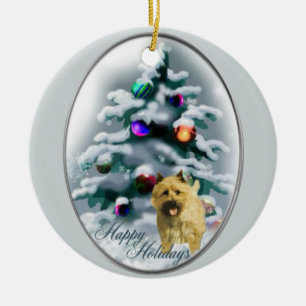 Ornamento de los regalos del navidad de Terrier de