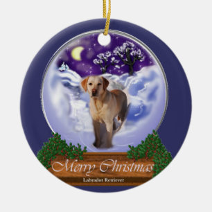 Ornamento de los regalos del navidad del labrador