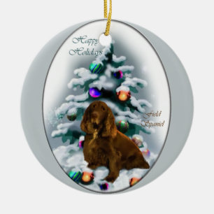 Ornamento de los regalos del navidad del perro de