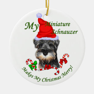 Ornamento de los regalos del navidad del Schnauzer