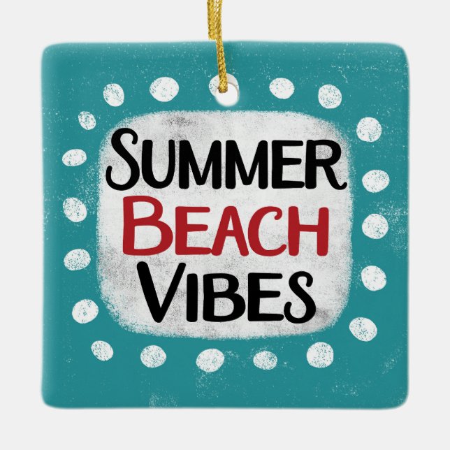 Ornamento de los vibes de la playa de verano (Anverso)