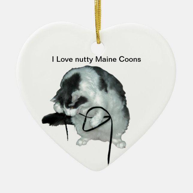 Ornamento de Love nutty Maine Coons (Frente)