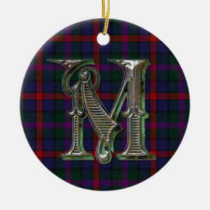 Ornamento de MacCaughan Plaid Monograma