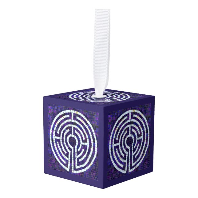 Ornamento de madera de LABYRINTH VIII (Anverso en perspectiva)