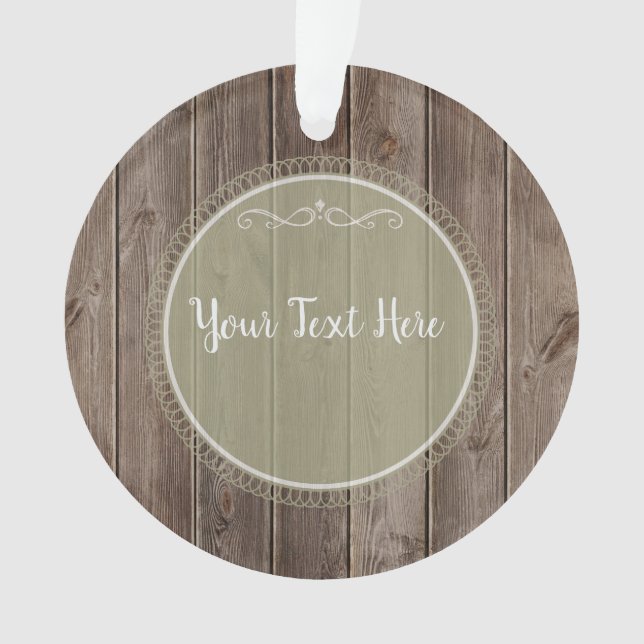 Ornamento de madera rústico (Anverso)