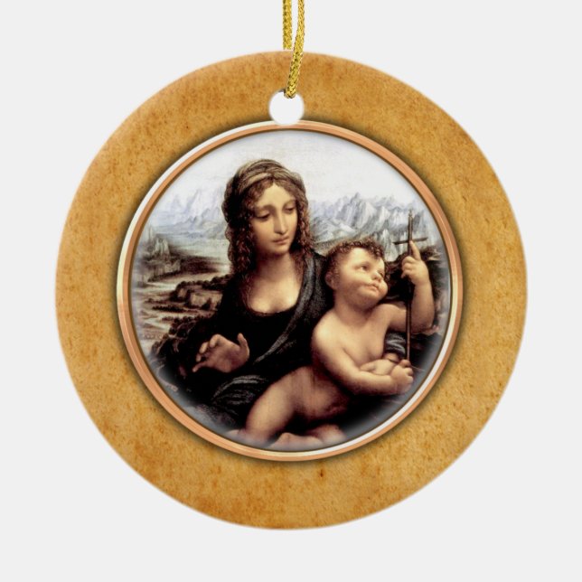 Ornamento de Madonna de Leonardo da Vinci (Frente)