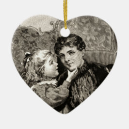 Ornamento de madre y niña de época