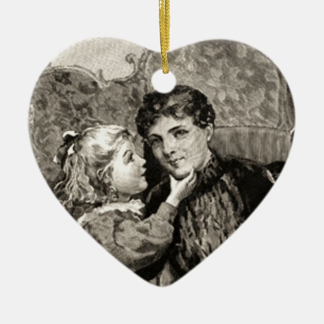 Ornamento de madre y niña de época (Frente)