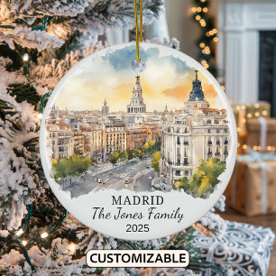 Ornamento de Madrid personalizado, regalo de Españ