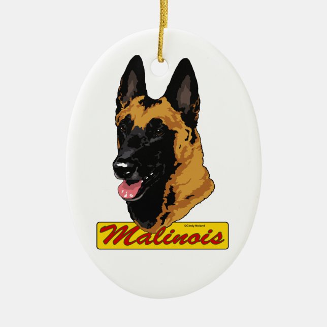 Ornamento de Malinois del belga (Frente)