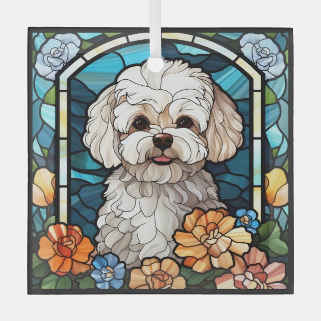 Ornamento de Maltipoo Dog Square (Anverso)