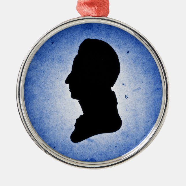 Ornamento de "Man Silhouette on Blue" (Frente)
