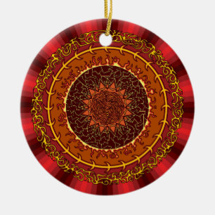 Ornamento de Mandala de Fuego