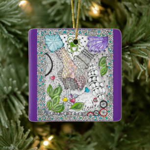 Ornamento de manos sobre corazones