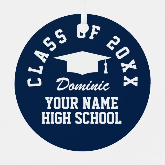 Ornamento de mantenimiento de graduación con foto  (Anverso)