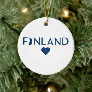 Ornamento de mapa de Finlandia