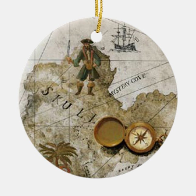 Ornamento de mapa pirata (Frente)