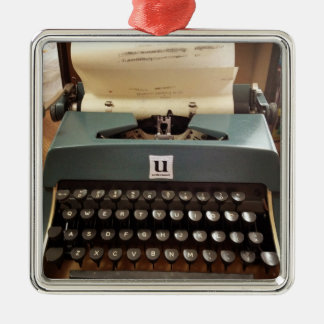Ornamento de máquina de escribir de época