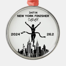 Ornamento de maratón personalizado de Nueva York 2
