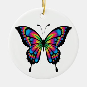 ornamento de mariposa arco iris