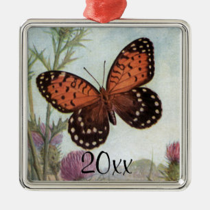 Ornamento de mariposa de época personalizado