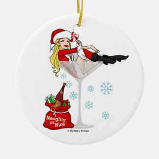 Ornamento de Martini del chica de Santa