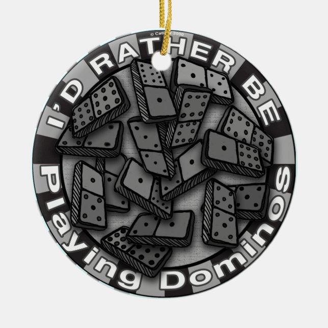 Ornamento de Más bien Jugar Dominoes (Frente)