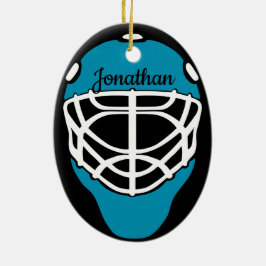 Ornamento de máscara de hockey
